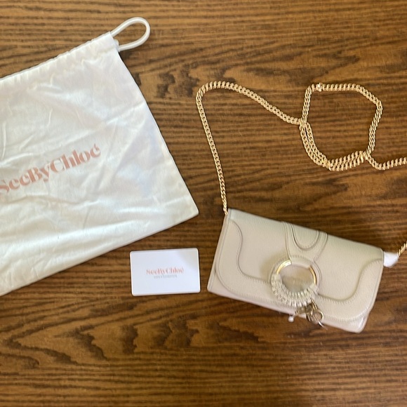 See By Chloe Handbags - See By Chloe Hana Chain Wallet Crossbody in Cement Beige